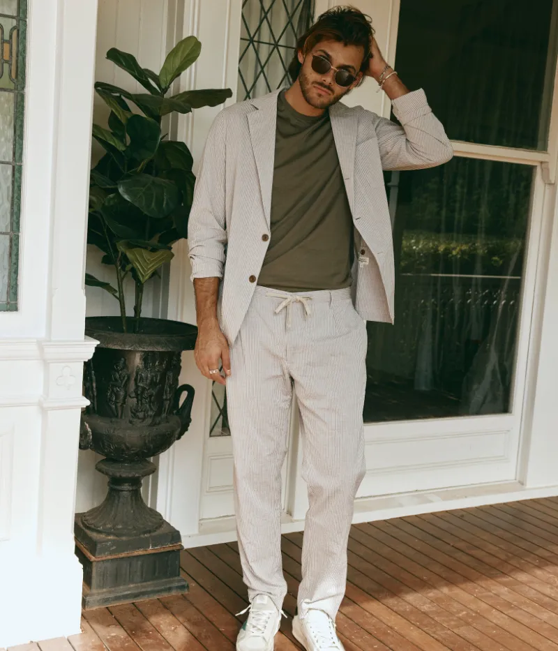 Woven Tanker Pant in Light Khaki