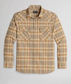 Wyatt Shirt - Tan Blue Plaid