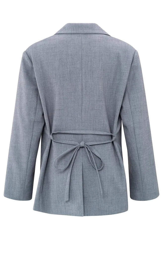 YAYA - Blazer Woven Oversized Naval Academy Blue Melange