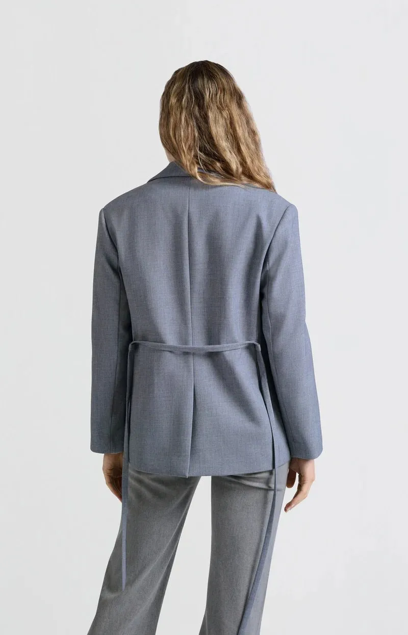 YAYA - Blazer Woven Oversized Naval Academy Blue Melange