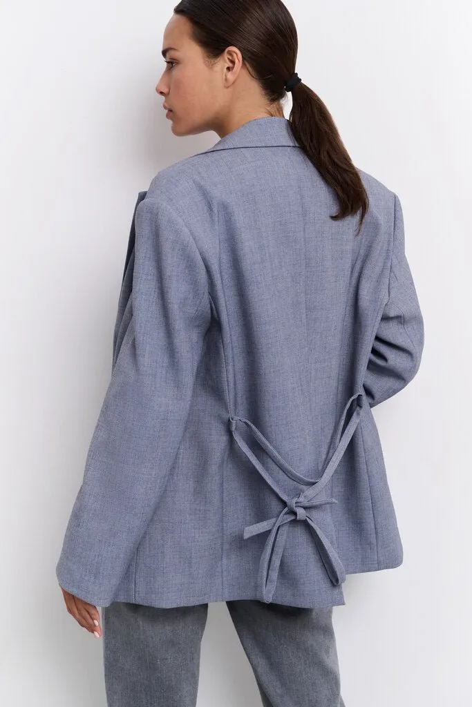 YAYA - Blazer Woven Oversized Naval Academy Blue Melange