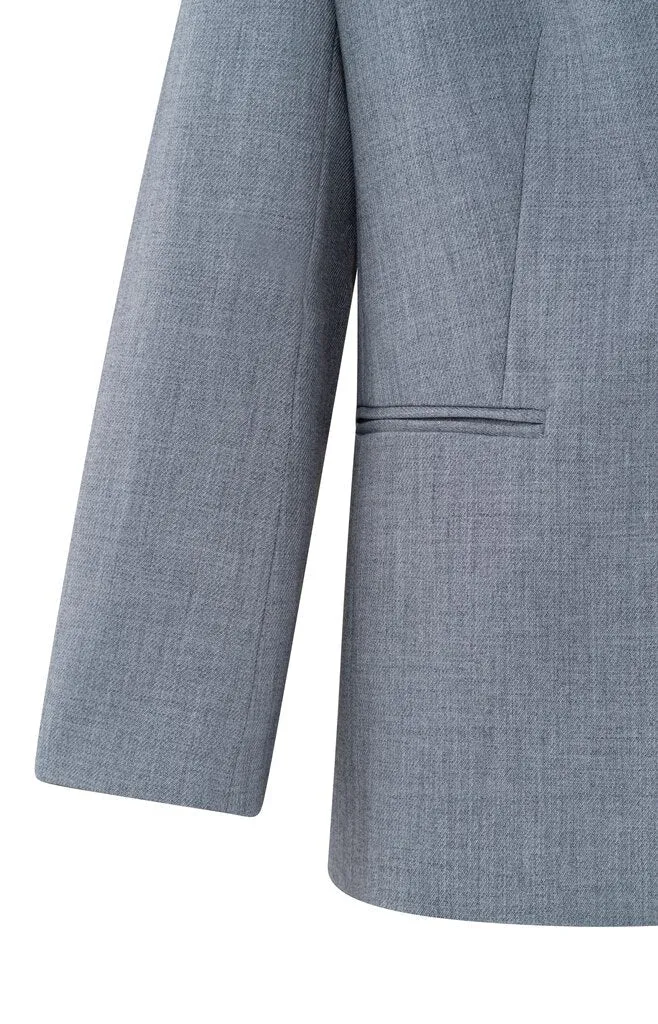 YAYA - Blazer Woven Oversized Naval Academy Blue Melange