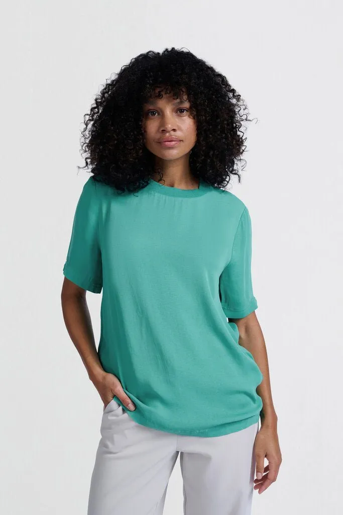 YAYA - Top Woven Shirt Lagoon Blue