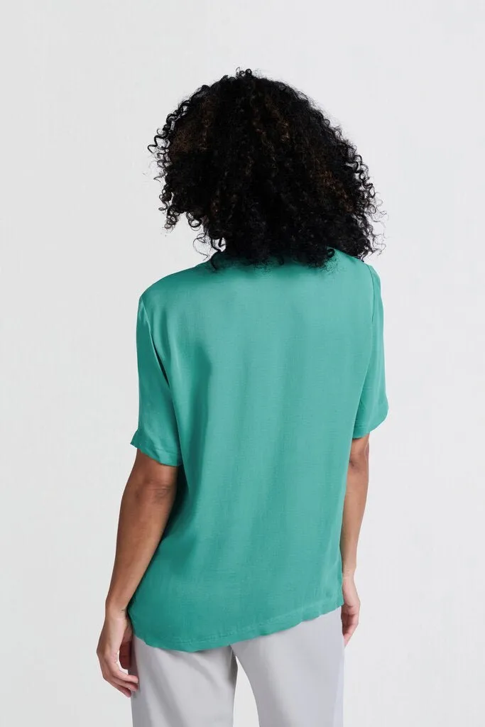 YAYA - Top Woven Shirt Lagoon Blue